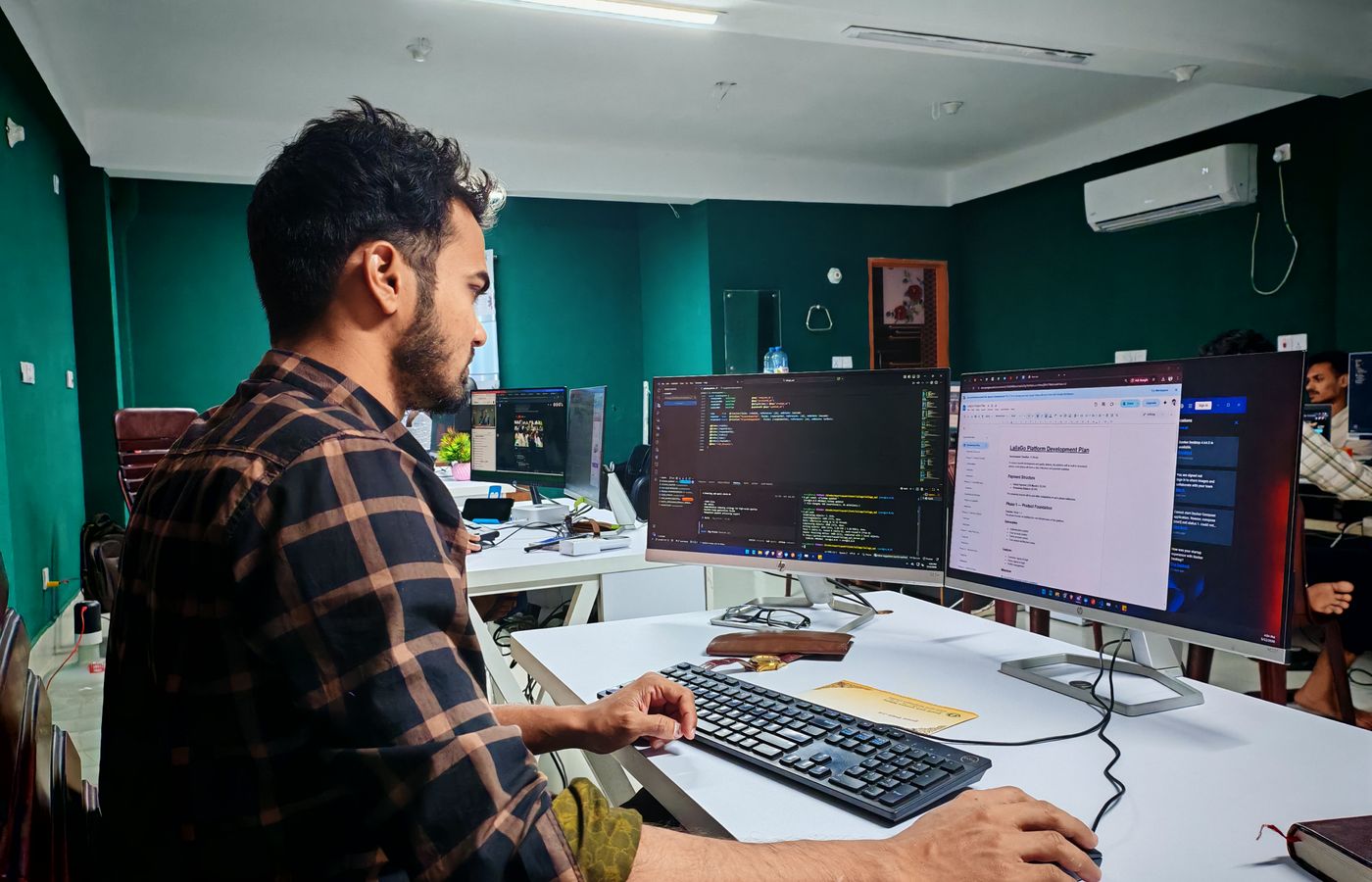 Engineering teams at work